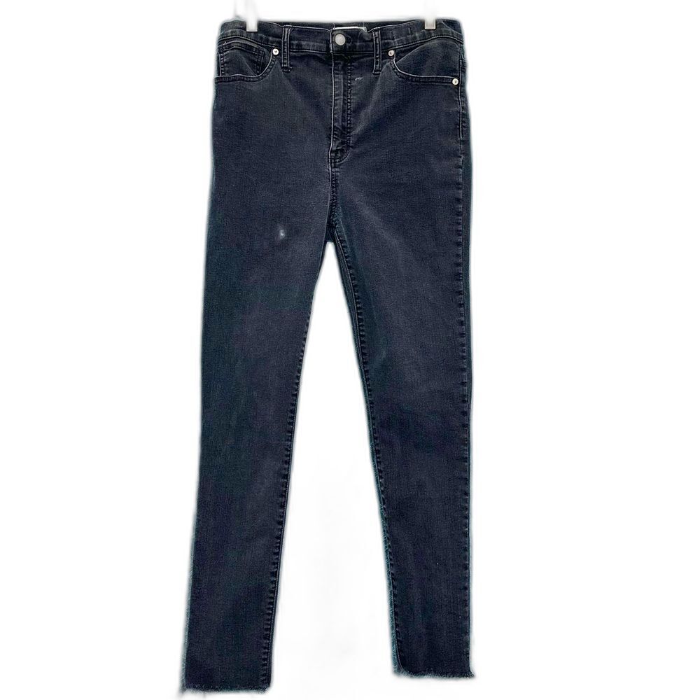 Madewell 11-inch High Rise Skinny Jeans Lunar Wash Raw Hem Size 31